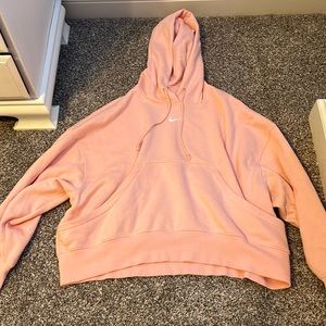 Cropped Pink Nike hoodie